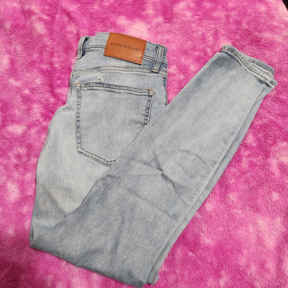 Lucky Brand Bridgette Jeans Juniors 4/27 High Rise Skinny Light Wash‎